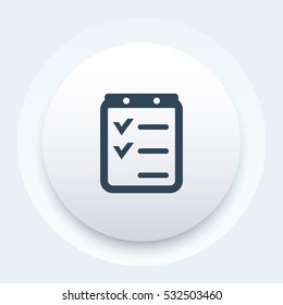 checklist icon, vector pictogram