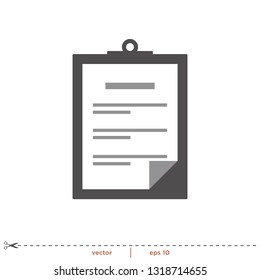 Checklist Icon vector Questionnaire symbol logo template