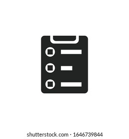 checklist Icon vector sign isolated for graphic and web design. checklist symbol template color editable on white background.