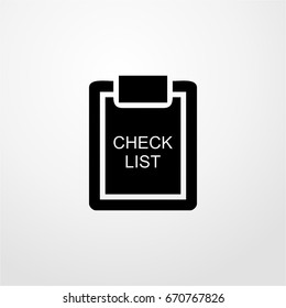 checklist icon. vector sign symbol on white background