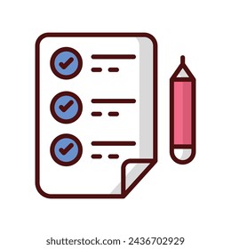 Checklist icon vector, stock illustration