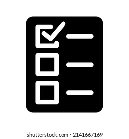 Symboldesign-Illustration des Checklisten-Symbols für Vektorsymbole
