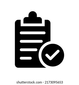 Checklist Icon Vector Symbol Design Illustration
