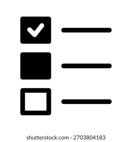 Checklisten-Symbol, Vektorsymbol-Entwurfsgrafik