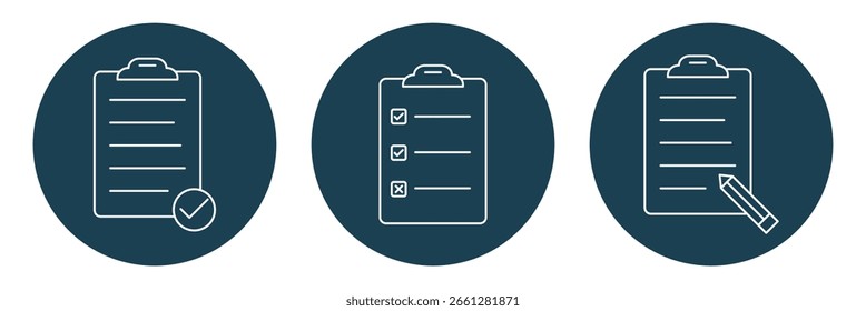 Vetor do ícone da lista de verificação. Design do Símbolo de Gerenciamento de Tarefas. ícone de pesquisa vetor ilustração logotipo sólido. estilo de linha para design gráfico, Site. eps 10

