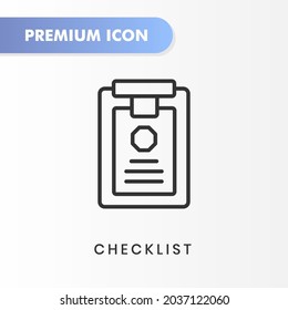checklist icon for your website design, logo, app, UI. Vector graphics illustration and editable stroke. checklist icon outline design.