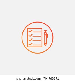 Checklist icon.gradient illustration isolated vector sign symbol