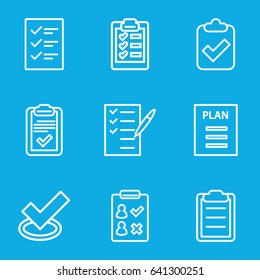 Checklist icons set. 