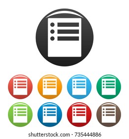 Checklist icons set. Simple black illustration of checklist vector icons isolated on white background