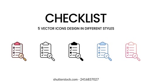 Checklist icons set vector illustration. vector stock,