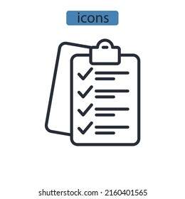 Checklist icons  symbol vector elements for infographic web