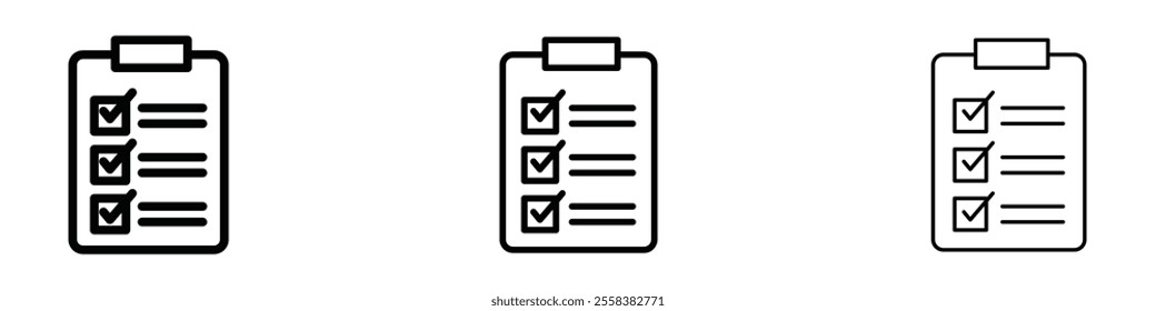 Checklist icons in tree different stroke sizes