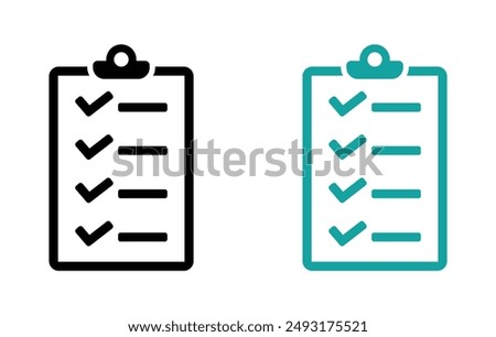 Checklist icons. Trendy checklist vector icons set