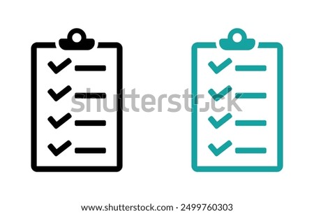Checklist icons. Trendy checklist vector icons set