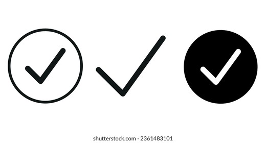 Checklist-Symbole, Vektorgrafik. Einzeln auf weißem Hintergrund.