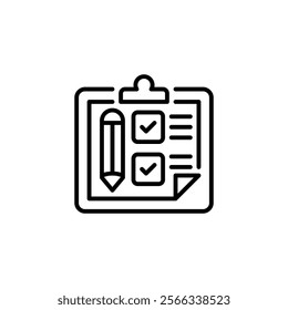 Checklist Improvement Line Icon. linear style sign for mobile concept and web design. Outline vector icon.