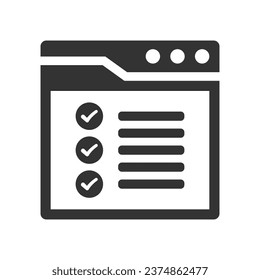 Checklist interface icon, Vector Graphics