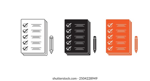 Checklist Interview Vector Icon Design