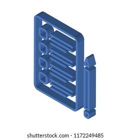Checklist isometric left top view 3D icon