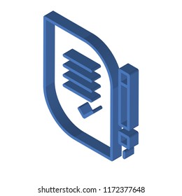 Checklist isometric left top view 3D icon