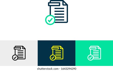 checklist line art icon vector