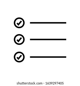checklist line art vector icon - ui icon vector