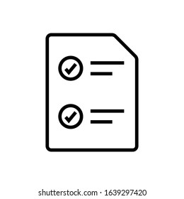checklist line art vector icon - ui icon vector