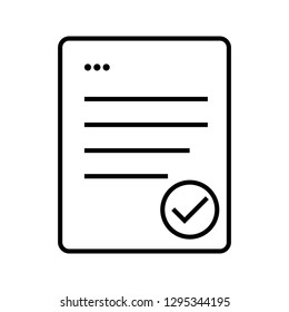 Checklist Line Black Icon