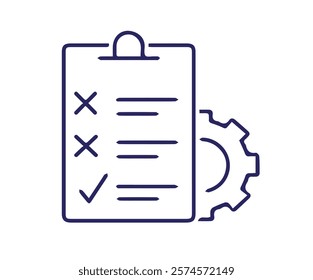 Checklist, in line design. Checklist, to-do list, task list