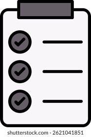 Checklist Line Filled Icon Design Vector