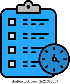 Checklist Line Filled Vector Icon Design