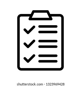 checklist line icon