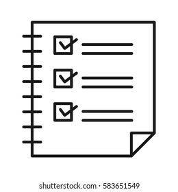 Checklist line icon