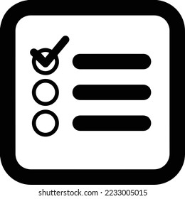Checklist line icon. Clipboard with checkmarks. List with ticks, check marks. Task is done, work is finished concept. Vector.