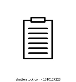 Checklist line icon. Design template vector