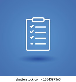checklist line icon, outline vector illustration.