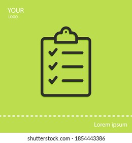 checklist line icon, outline vector illustration.