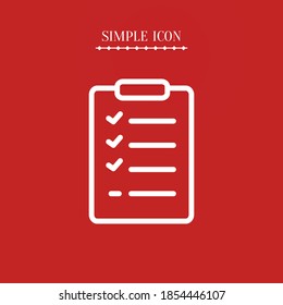 checklist line icon, outline vector illustration.