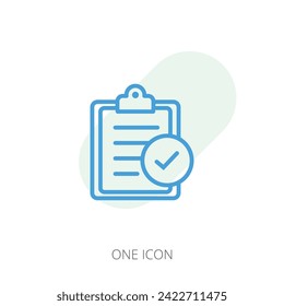 Checklist line icon, vector best line icon on white background , EPS 10