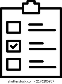 Checklist Line Icon Vector Design