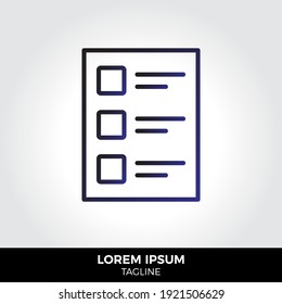 Checklist line icon vector. Eps10 vector illustration.