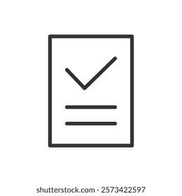 Checklist line icon. Vector illustration