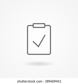 checklist line vector icon