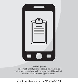 checklist line vector icon