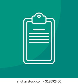 checklist line vector icon