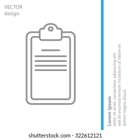 checklist line vector icon