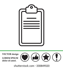 checklist line vector icon