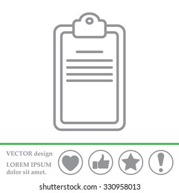 checklist line vector icon