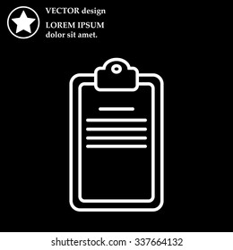 checklist line vector icon