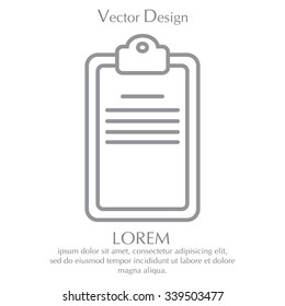 checklist line vector icon